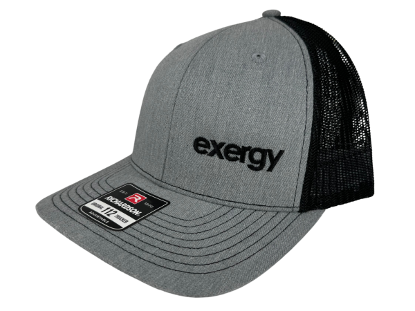 "Exergy" Mesh Hat - Heather Grey and Black