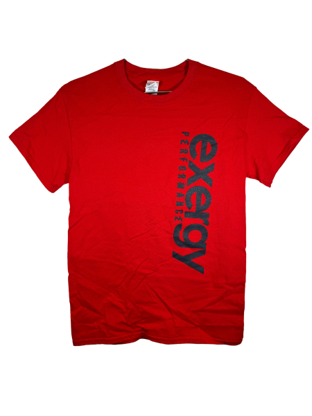 "Where Engineering Meets Performance" T-Shirt - Red and Charcoal