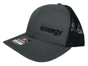 "Exergy" Mesh Hat - Charcoal and Black