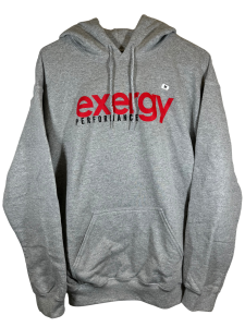 "Exergy Fueled" Light Grey Pullover Hoodie