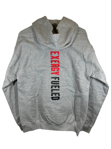 "Exergy Fueled" Light Grey Pullover Hoodie - Image 2