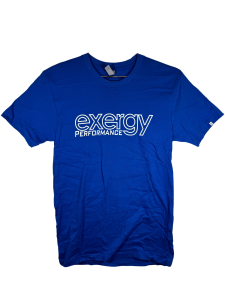 "Exergy Performance - Outline" Blue T-Shirt