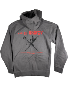 Crossed Injectors Charcoal Grey Pullover Hoodie - Image 2