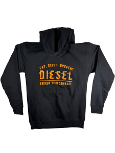 "Eat, Sleep, Breathe Diesel" Black Pullover Hoodie - Image 2